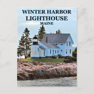 Winter Harbour Lighthouse, Maine Postcard