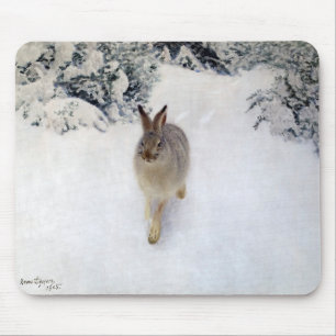 Winter Hare (Rabbit), Bruno Liljefors Mouse Pad