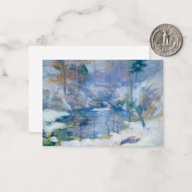 Winter Harmony, 1890-1900 by John Henry Twachtman Card (Front/Back In Situ)