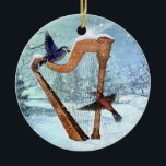 Winter harp ornament customize<br><div class="desc">Add your photo to one side having the the winter harp on the other side or leave harp on both sides</div>