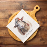 Winter Hat Christmas Sheep Custom Text