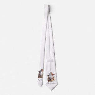 Winter Hat Christmas Sheep Custom Text Tie