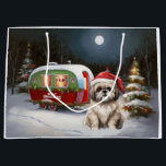 Winter Havanese Caravan Christmas Adventure Large Gift Bag<br><div class="desc">Embrace the magic of a snowy winter night as a caravan glides gracefully through the moonlit landscape. The serene beauty of the glistening snow and the enchanting glow of the moon create a captivating scene,  promising an unforgettable Christmas adventure filled with warmth,  joy,  and cherished memories.</div>