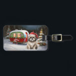 Winter Havanese Caravan Christmas Adventure Luggage Tag<br><div class="desc">Embrace the magic of a snowy winter night as a caravan glides gracefully through the moonlit landscape. The serene beauty of the glistening snow and the enchanting glow of the moon create a captivating scene,  promising an unforgettable Christmas adventure filled with warmth,  joy,  and cherished memories.</div>
