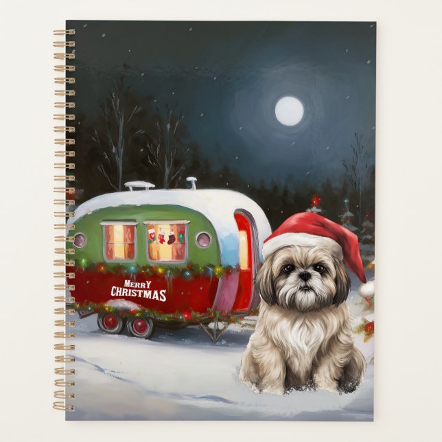 Winter Havanese Caravan Christmas Adventure Planner (Front)