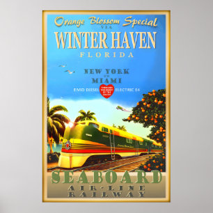 Winter Haven Florida Orange Blossom Special Train Poster