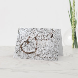 Winter Heart Sympathy Card