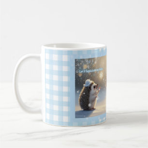 Winter Hedgehog Mug – Cute Snowflake 