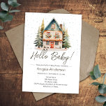 Winter Hello Baby Christmas Cottage Baby Shower Invitation<br><div class="desc">Winter Watercolor Hello Baby forest Christmas Cottage themed baby Shower. Available as a digital download printable.
Great for Winter season. Let's build something unique for your baby shower party! Custom,  personalized,  editable download,  watercolor,  winter,  berries,  woodlands,  Christmas,  cabin,  cottage,  Home holiday. whimsical illustration</div>