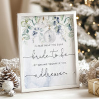 Winter help the busy bride Address an Envelope