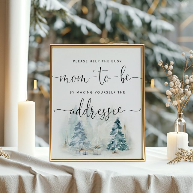 Winter Help the Busy Mom  Address an Envelope Poster (Creator Uploaded)
