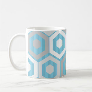 Winter Hexagons and Stripes Coffee Mug
