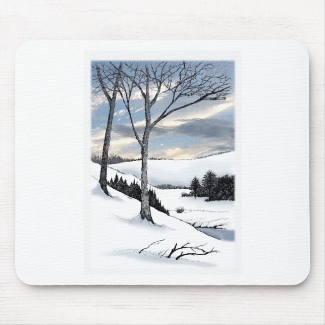 Winter Hillside Mouse Pad (Front)