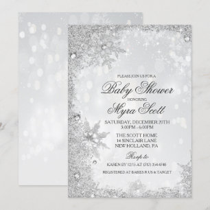 Winter Holiday Baby Shower Invitation