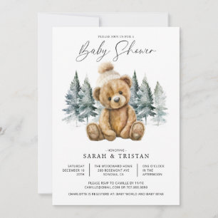 Winter holiday Baby Shower Invitation