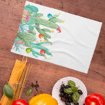 Winter Holiday Christmas Cactus Desert Southwest Kitchen Towel<br><div class="desc">This design was created through digital art. It may be personalized by clicking the customize button and changing the colour, adding a name, initials or your favourite words. Contact me at colorflowcreations@gmail.com if you with to have this design on another product. Purchase my original abstract acrylic painting for sale at...</div>