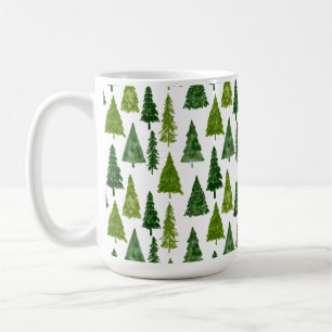 Winter Holiday Christmas Tree Pattern  Coffee Mug