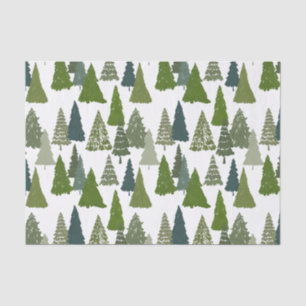 Winter Holiday Christmas Tree Pattern Tissue Paper