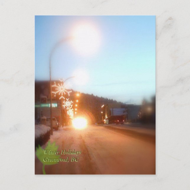 Winter Holiday Decorations - Greenwood, BC (Front)