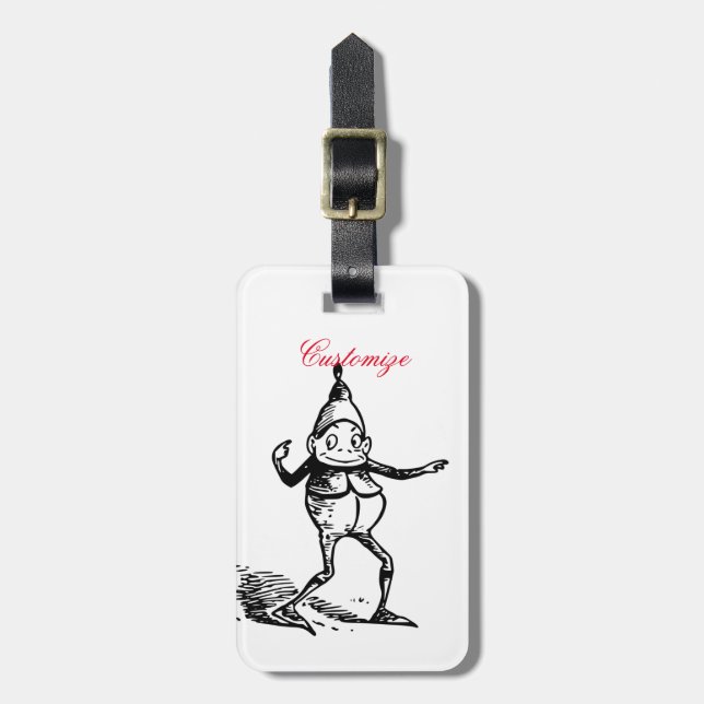 Winter Holiday Elf Gnome Thunder_Cove Luggage Tag (Front Vertical)
