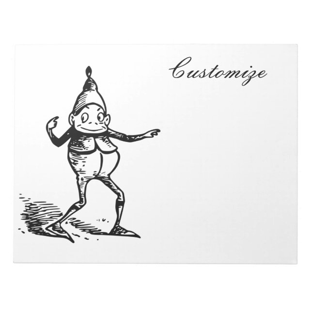 Winter Holiday Elf Gnome Thunder_Cove Notepad (Front)