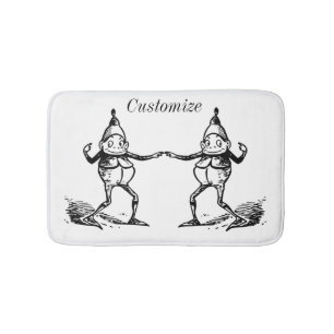 Winter Holiday Elf Gnomes Thunder_Cove Bath Mat