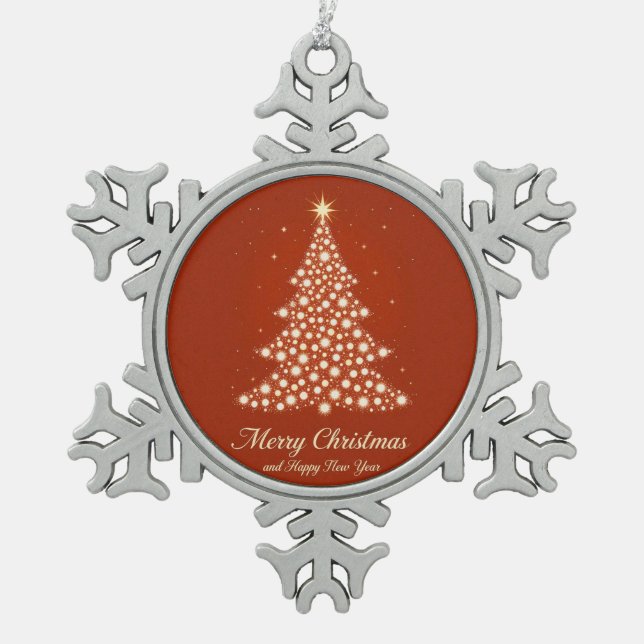 🎄Winter Holiday Evergreen Celebration Ornament (Front)