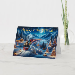 Winter Holiday Express Train Painting