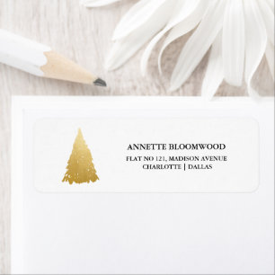 Winter Holiday Faux Gold Christmas Tree
