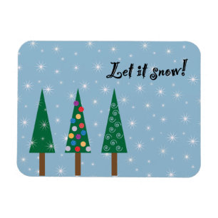 Winter Holiday Fridge Magnet