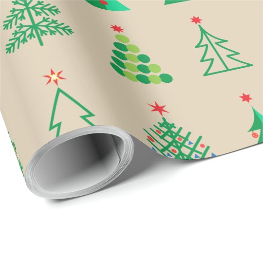 Winter Holiday Gifts Decoration Christmas Fir Tree Wrapping Paper | Zazzle.ca