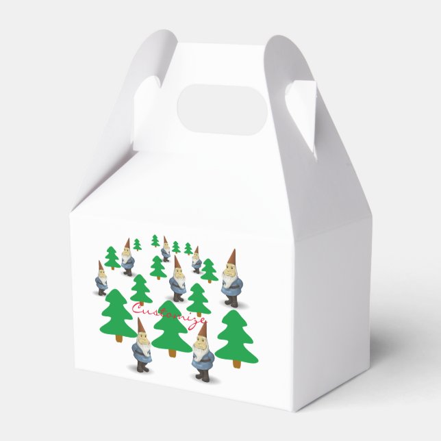 Winter Holiday Gnomes Christmas Trees Thunder_Cove Favor Box (Front Side)