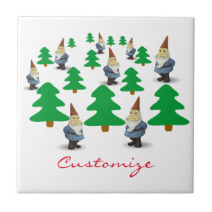 Winter Holiday Gnomes Christmas Trees Thunder_Cove Tile