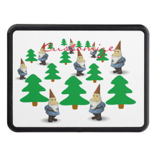 Winter Holiday Gnomes Christmas Trees Thunder_Cove Trailer Hitch Cover