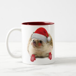 Winter Holiday Hedgehog Mug
