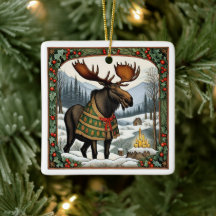 Winter Holiday Moose