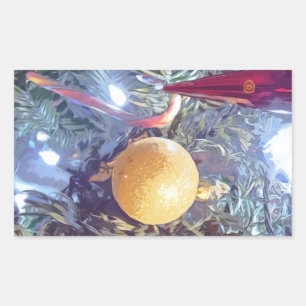 Winter Holiday Ornaments Sticker