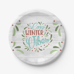 Winter Holiday Paper Plate