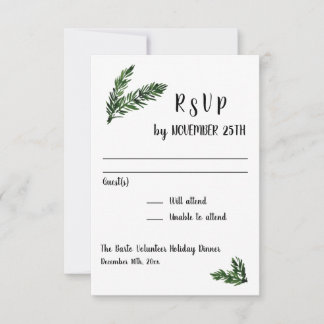 Winter Holiday Party Event Reception Response RSVP