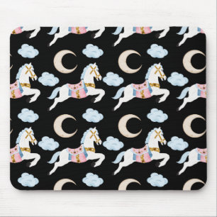 Winter holiday pastel Christmas kids pattern Mouse Pad