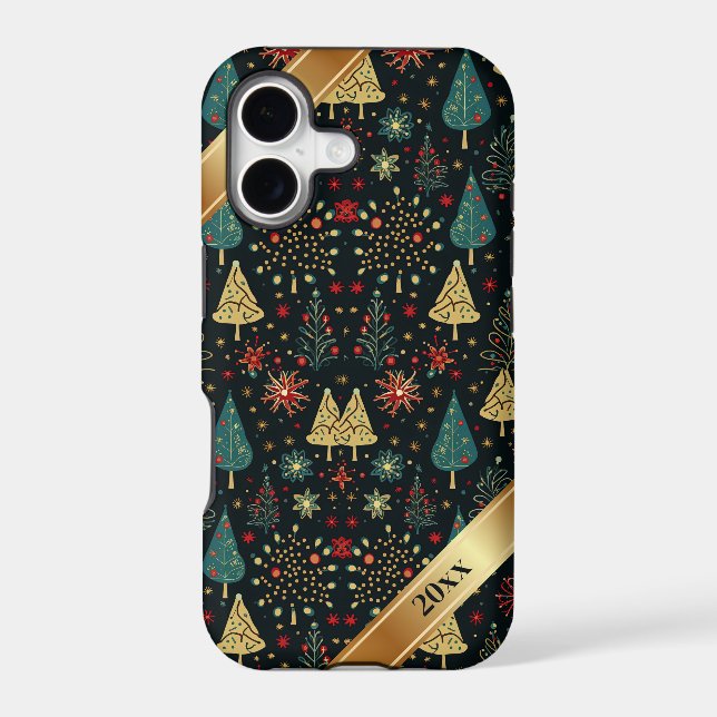 Winter Holiday Pattern iPad Case (Back)