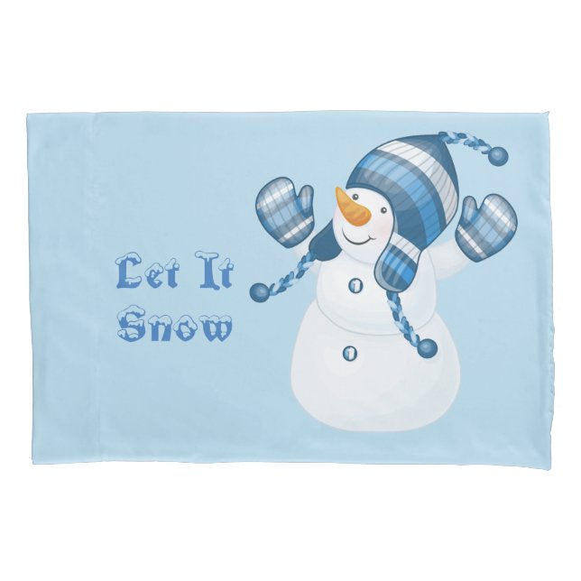 Winter Holiday Pillowcase-Snowman Pillowcase (Front)