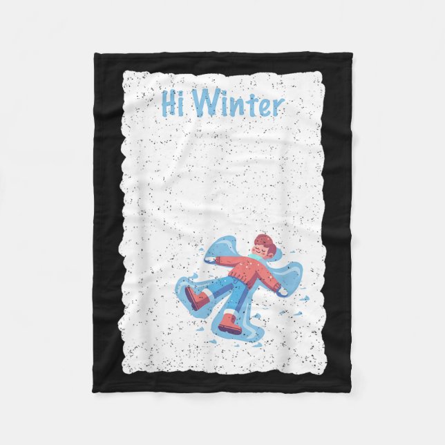 Winter Holiday Ski Christmas Ski X-mas Skiing Skie Fleece Blanket (Front)