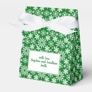 Winter Holiday Snowflakes Personalizable Favor Box