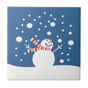 Winter Holiday Snowman Tile
