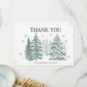 Winter Holiday Thank You Card