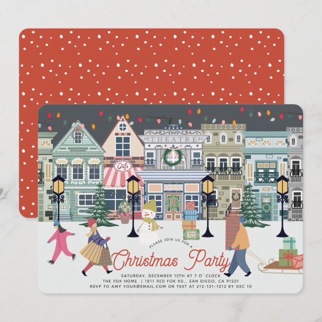 Winter Holiday Town Christmas Party (Front/Back)