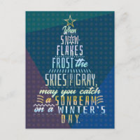 Winter Holidays Christmas Tree Snowflakes Poem