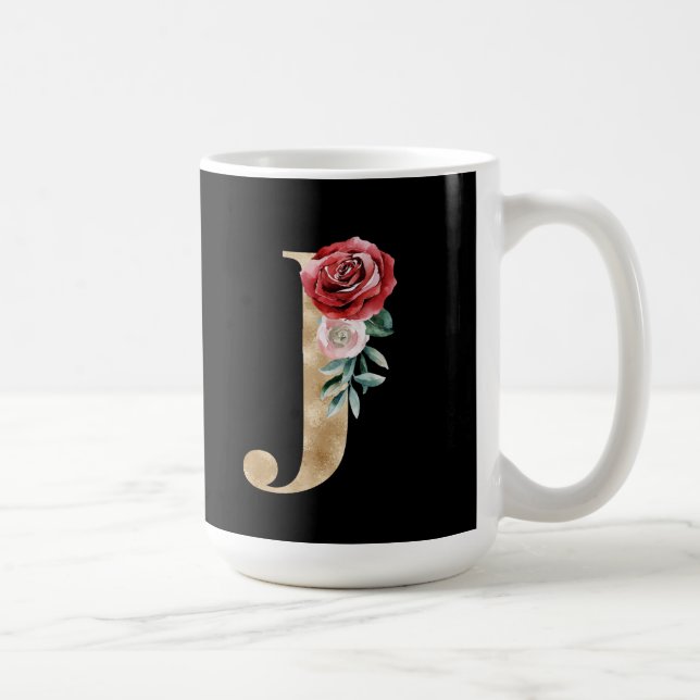 Winter holidays initials letter J Coffee Mug (Right)