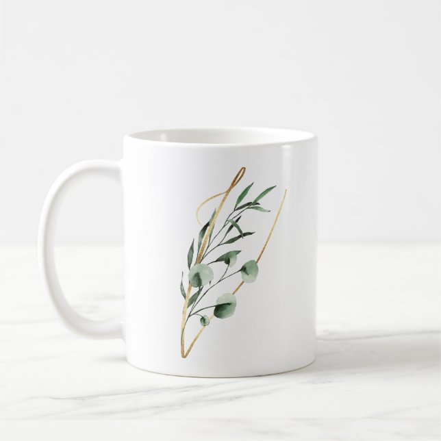 Winter holidays initials mug (Left)
